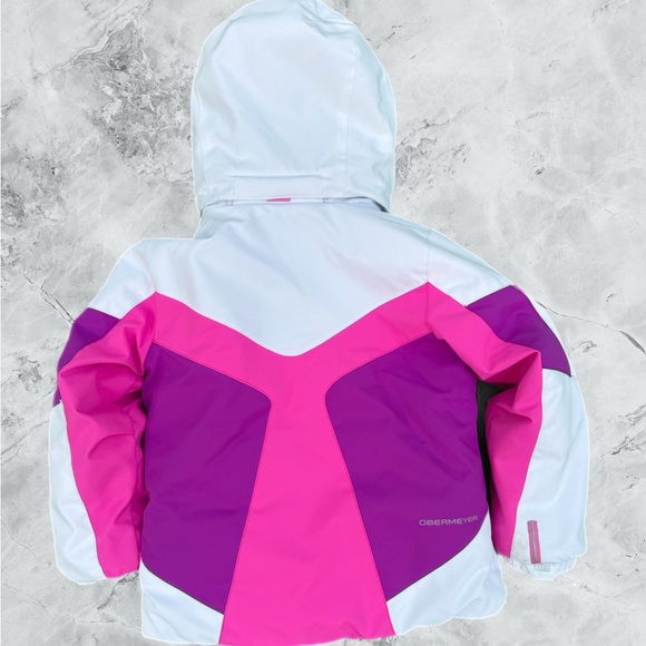 OBERMEYER GIRLS I-GROW SIZE 5 Hey Sunshine WINTER SKI COAT JACKET HOODED - Picture 4 of 8